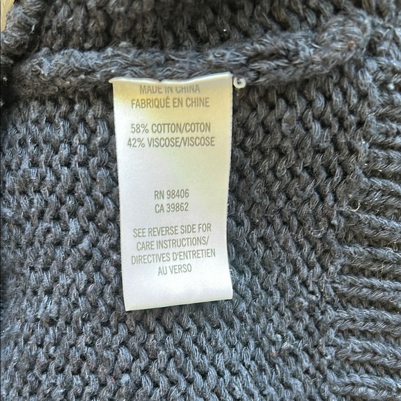 Theory Navy Knit Short Sleeve Sweater | Medium - Picture 4 of 5